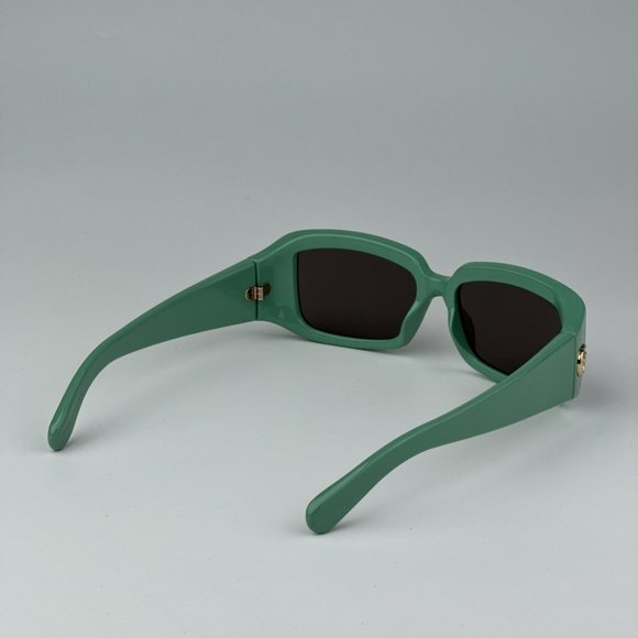 Gucci GG1403S 004 BRAND NEW Sunglasses Sage Green Gray Unisex Rectangle main image 5